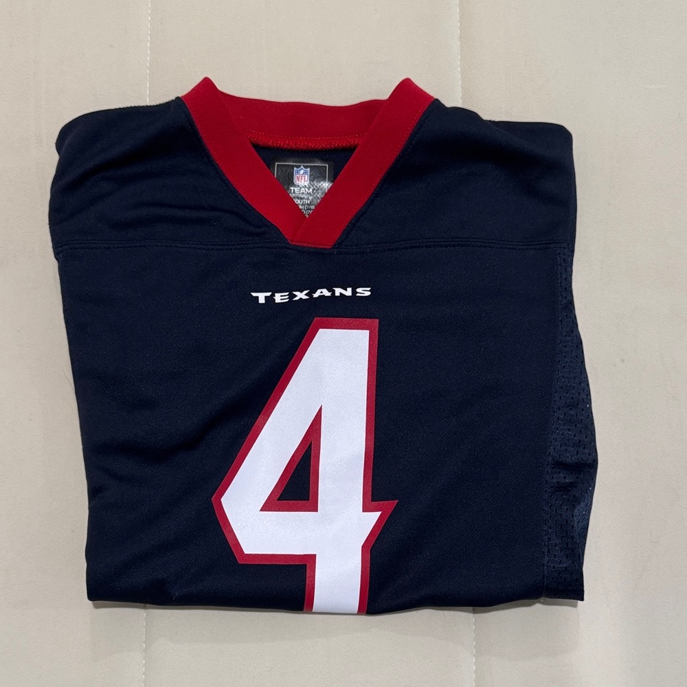 NFL Texans Jersey with Red and White Details